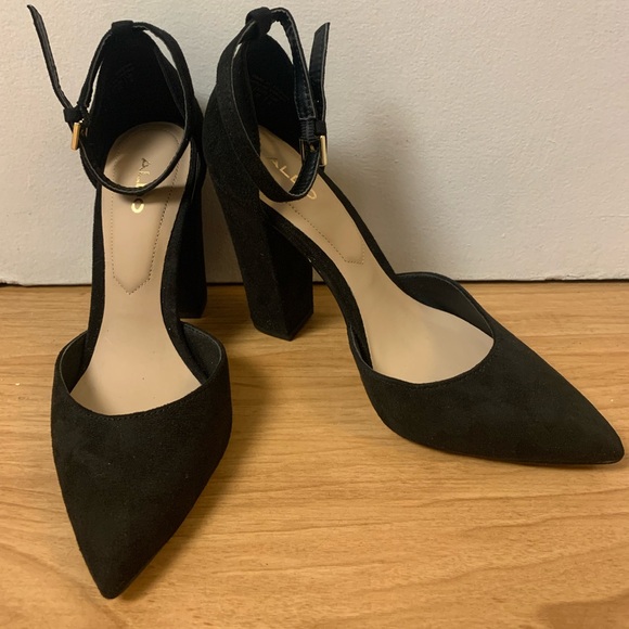 Aldo black suede heel shoes - Picture 2 of 3